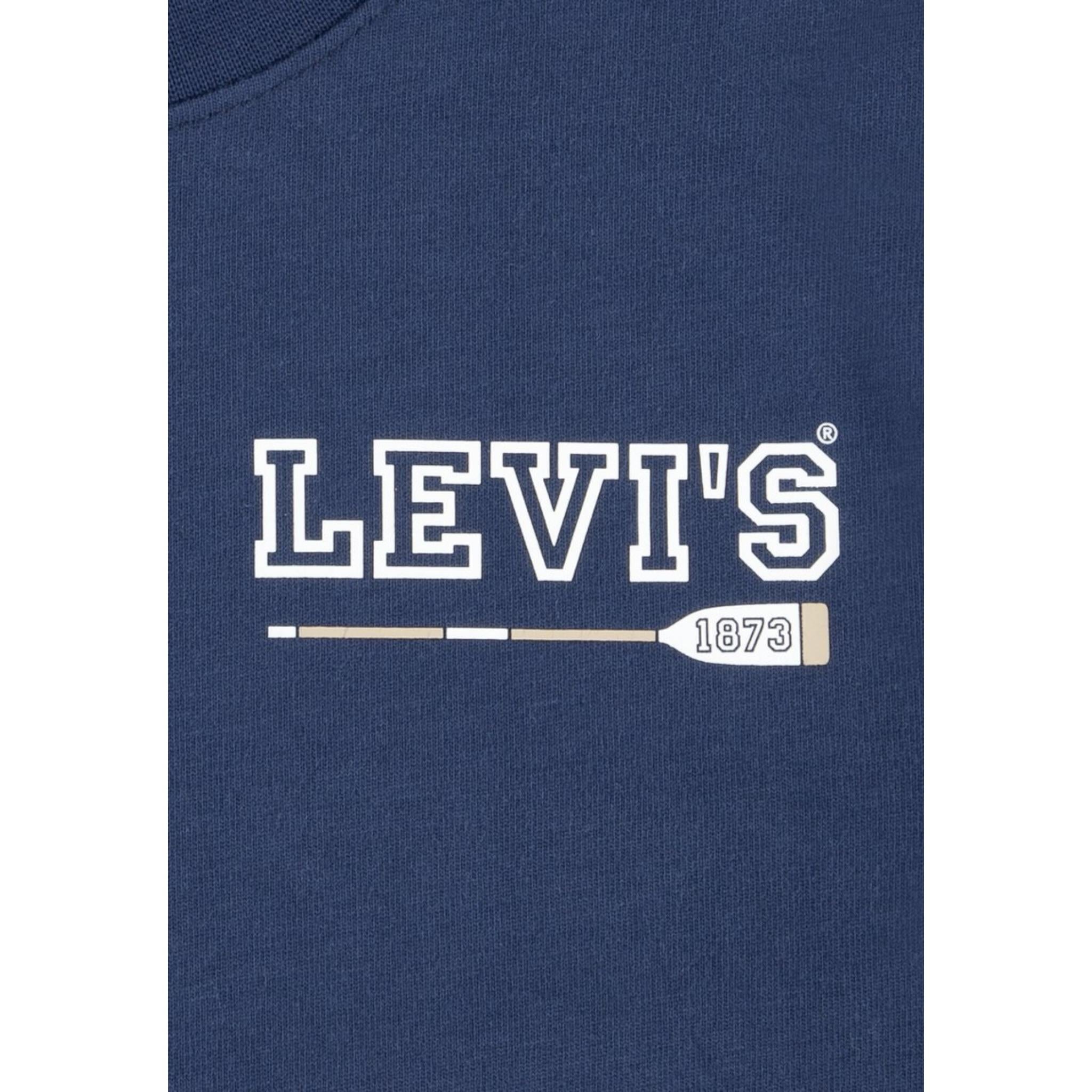 Levi'S T.Shirt Girocollo tinta unita con Stampa Blu per Bambino 9EM280 BLU LEVI'S 