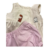 Elisabetta Franchi Completo 2 Pezzi Camicia-Coulotte Bicolore per Neonata ENCD098X BIANCO ELISABETTA FRANCHI 