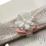 Ninnaoh Fascia Tinta Unita con Fiore per Neonata E25FA10 BIANCO NINNAOH 