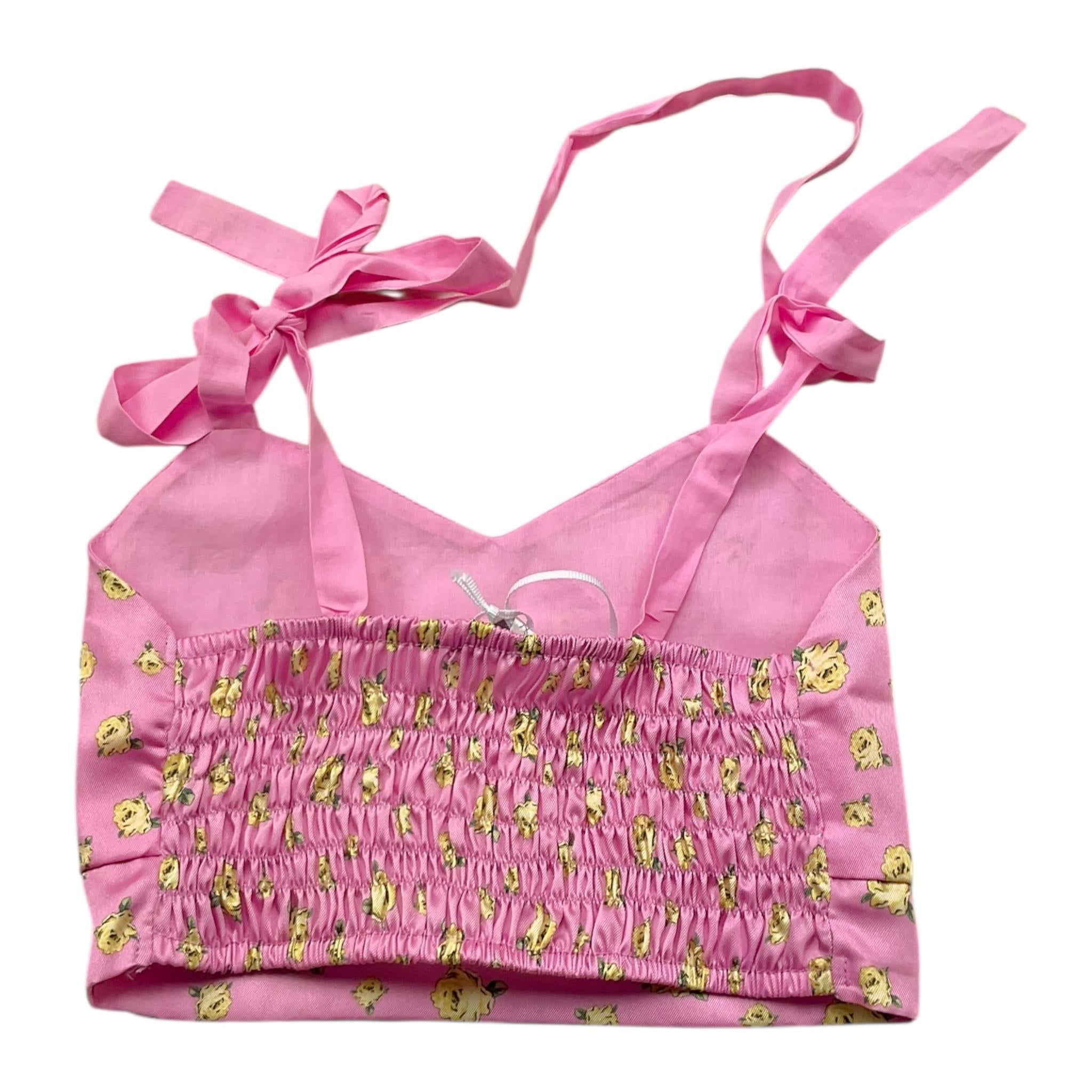 Lu Lu By Miss Grant Top Tinta Unita con Stampa per Bambina LL3665 ROSA LU LU BY MISS GRANT 