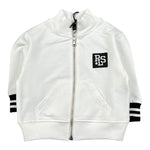 Please Felpa Tinta Unita con Zip E Stampa per Neonato LG28042B71 BIANCO PLEASE 