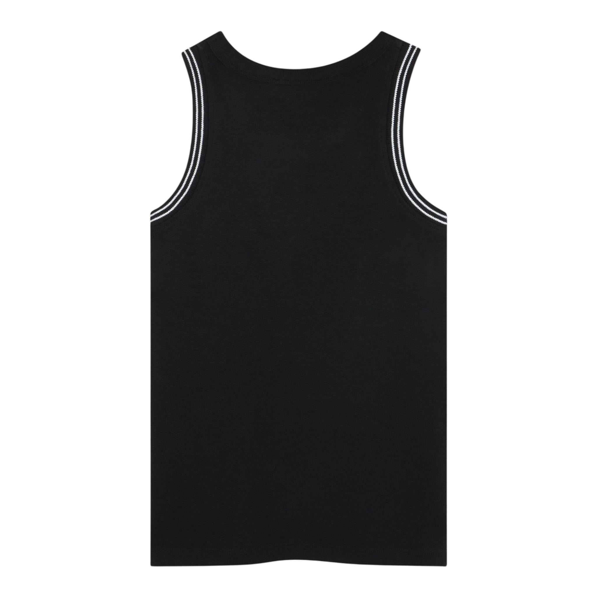 Daniele Alessandrini Canotta Tinta Unita con Logo per Bambina D62263 NERO DANIELE ALESSANDRINI 