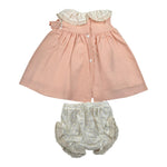 Valentina Bebes Set Abito-Coulotte Tinta Unita per Neonata LOVE12 ROSA VALENTINA BEBES 