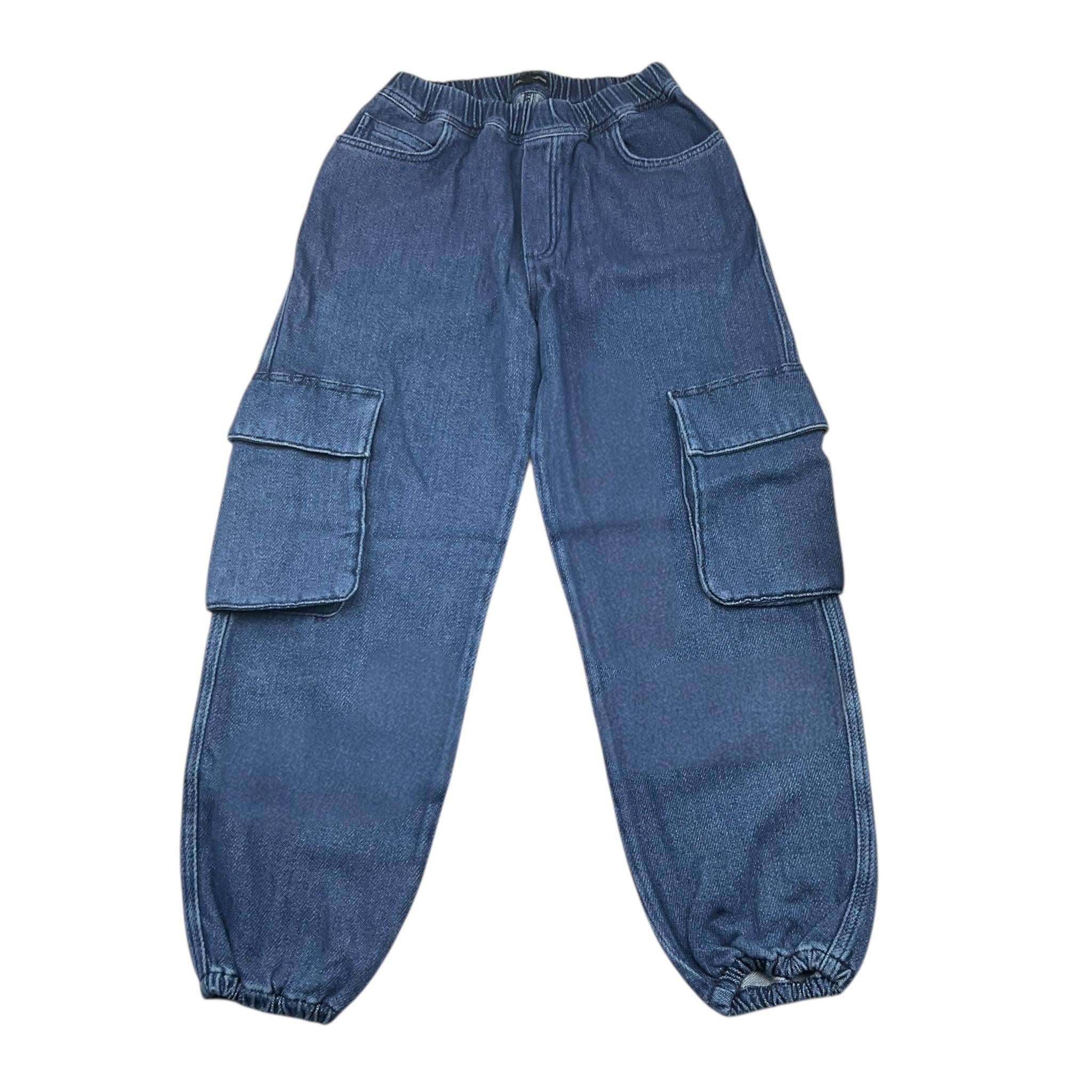 EMPORIO ARMANI jeans tinta unita con elastico in vita Blu per Bambino 6D4J90 BLU EMPORIO ARMANI 