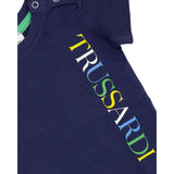 Trussardi T-Shirt Girocollo Tinta Unita con Logo per Neonato TIP24069TSX BLU TRUSSARDI 
