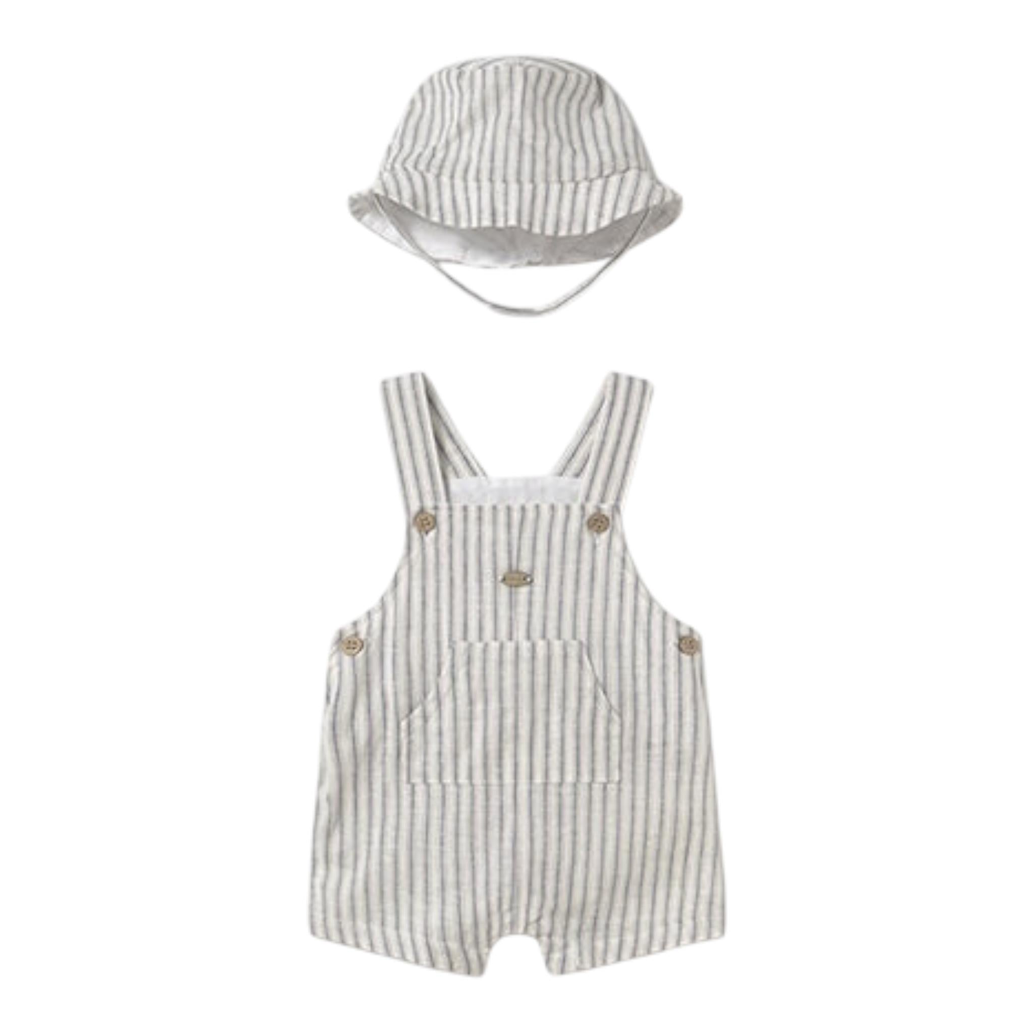Mayoral Completo 2 Pezzi Salopette-Cappello per Neonato 16016 BIANCO MAYORAL 