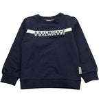 Bikkembergs Felpa Chiusa Girocollo Tinta Unita con Logo per Bambino BK1765 BLU BiKKEMBERGS 