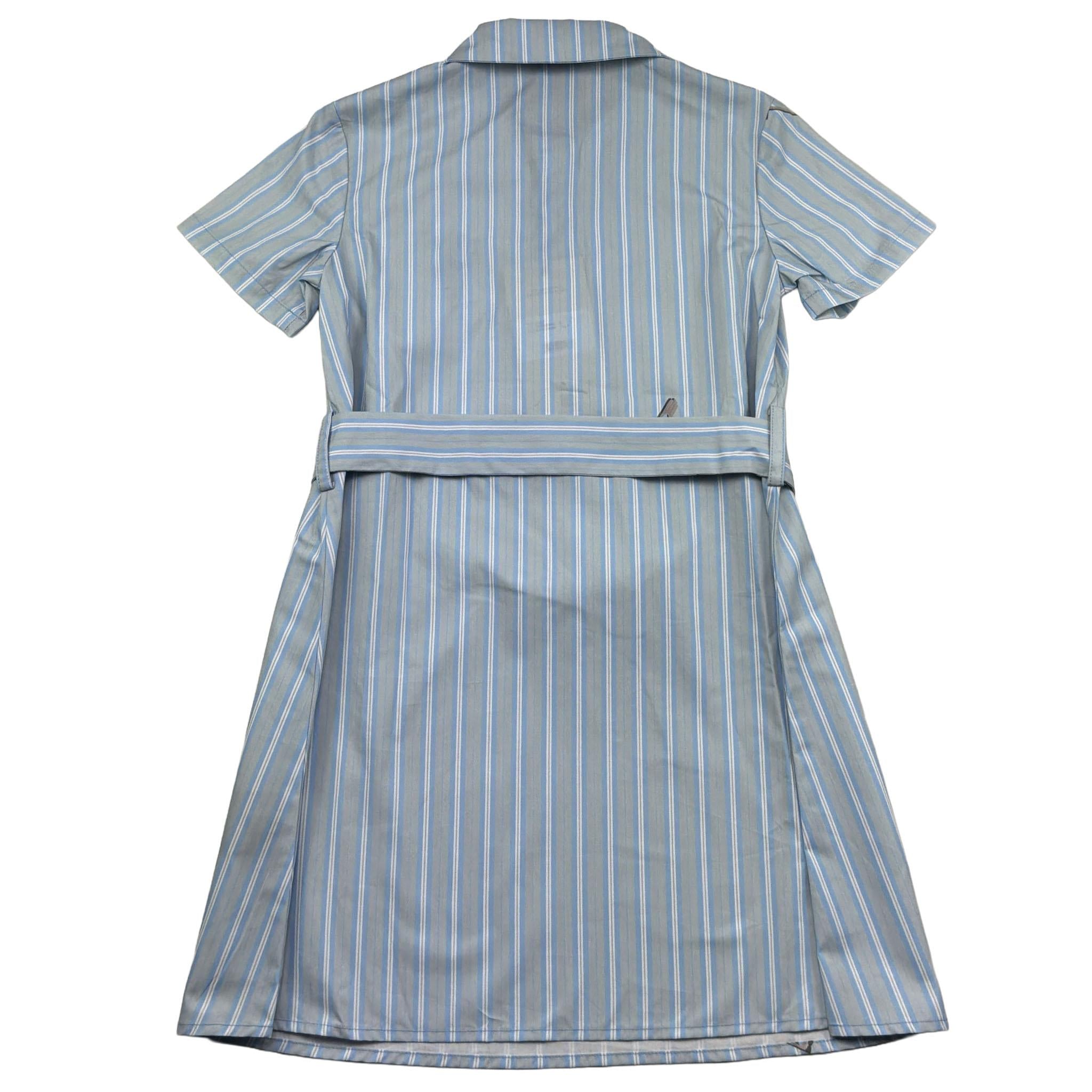 Trussardi Abito Mezza Manica Tinta Unita con Cinturino per Bambina TGP26039VE AZZURRO TRUSSARDI 