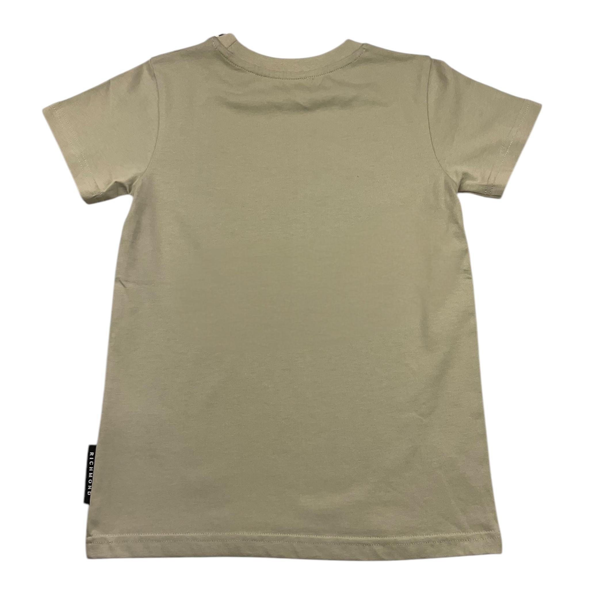 JOHN RICHMOND t-shirt girocollo tinta unita con stampa logo Verde per Bambino RBA25009TS VERDE JOHN RICHMOND 