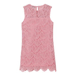 Twinset Abito Giromanica Tinta Unita Traforato per Bambina 251GJ2QR3 ROSA TWINSET 
