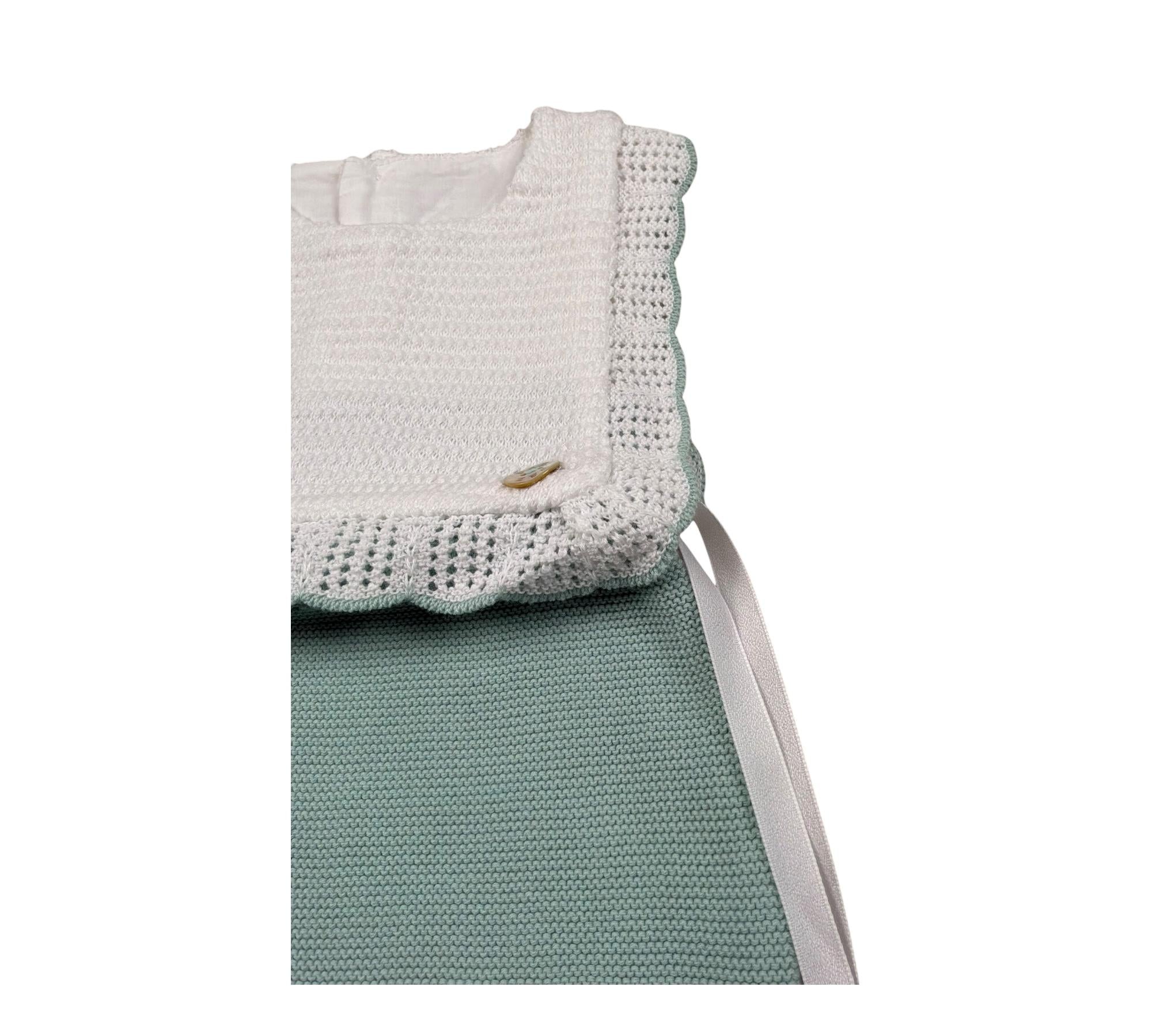 Paz Rodriguez Pagliaccetto Giromanica Bicolore per Neonata 022122541 BIANCO/VERDE PAZ RODRIGUEZ 