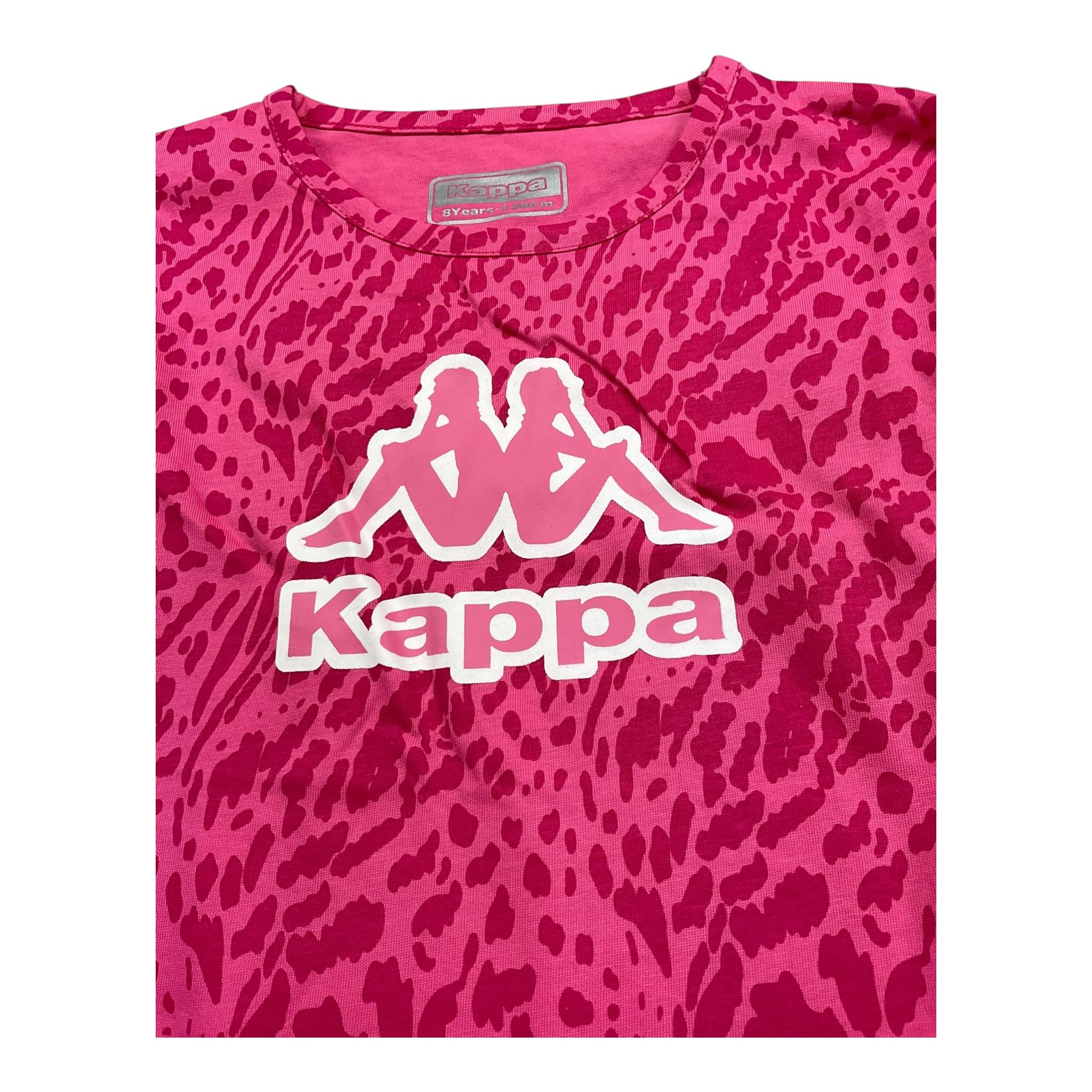 KAPPA shirt tinta unita girocollo con fantasia Fuxia per Bambina 341W6QW FUXIA KAPPA 