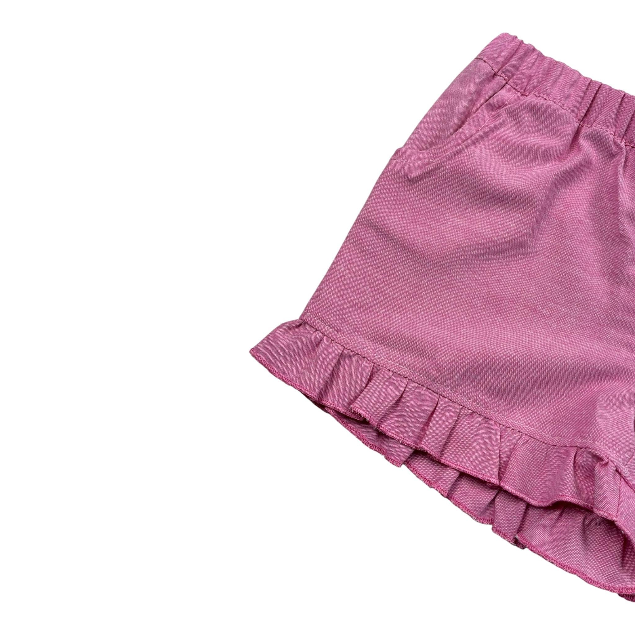 Malvi & Co Short Tinta Unita con Elastico In Vita per Neonata S25I117PNLC ROSA MALVI & CO 