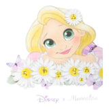 Monnalisa T-Shirt Tinta Unita Girocollo con Stampa Rapunzel per Bambina 39C615 BIANCO MONNALISA 