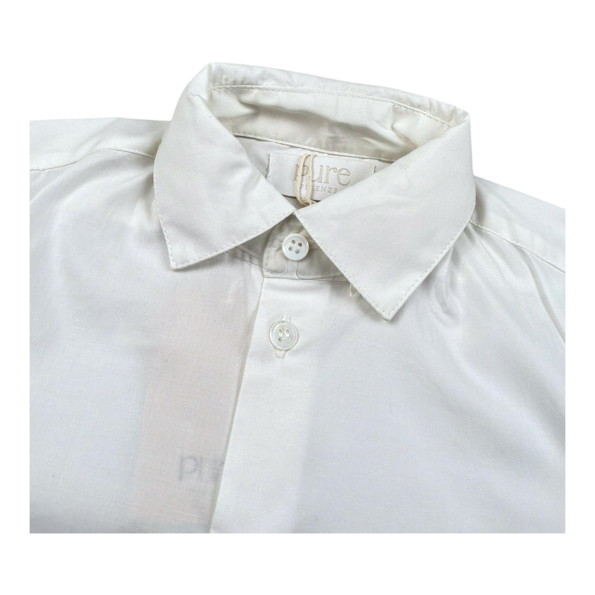 Pure Firenze Camicia Manica Lunga Tinta Unita per Neonato PC03179 PANNA PURE FIRENZE 