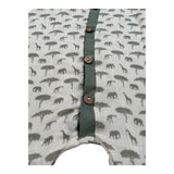 Calamaro Tutina Giromanica Tinta Unita con Stampe per Neonato 32366 PANNA CALAMARO 