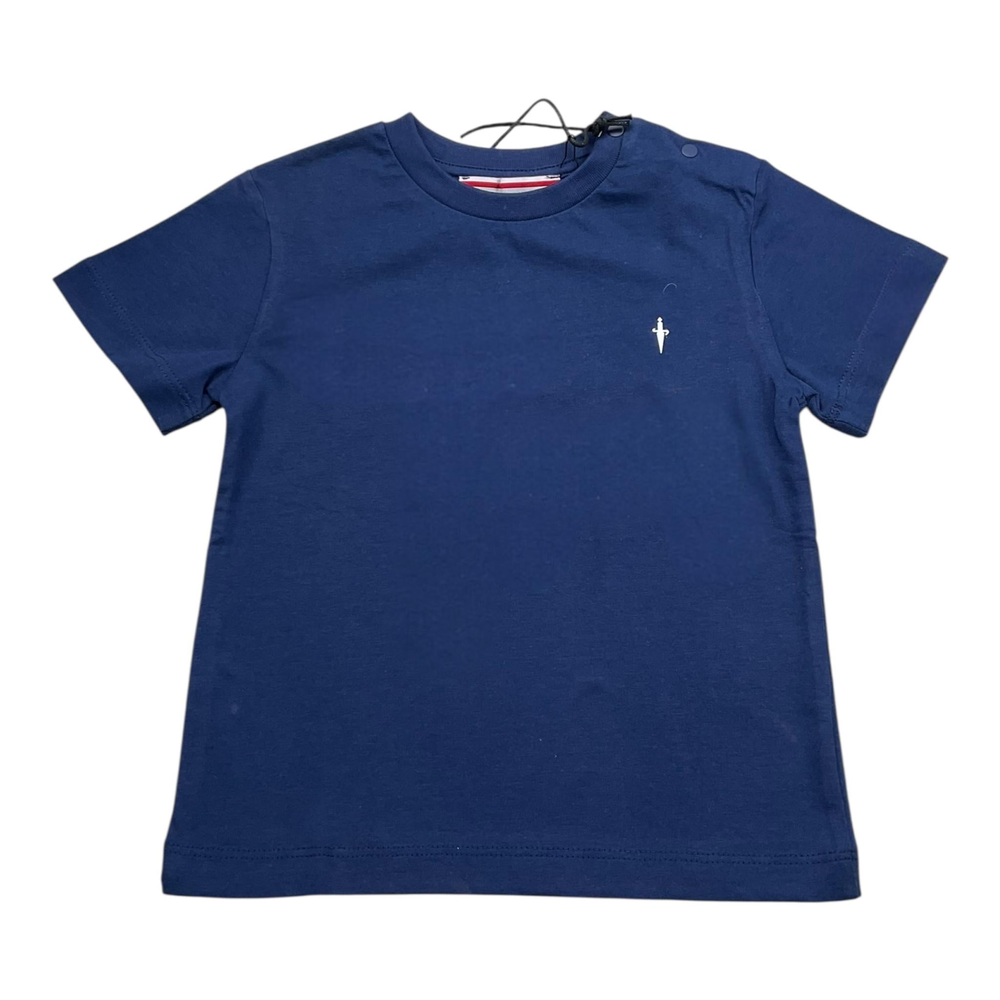 Cesare Paciotti T-Shirt Girocollo Tinta Unita con Stampa per Neonato TSP5155B BLU CESARE PACIOTTI 