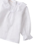 Mini Banda Camicia tinta unita con Colletto Bianco per Neonata 3B700X BIANCO MINI BANDA 