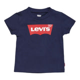 Levi'S T-Shirt Girocollo Tinta Unita con Logo per Neonato 6E8157X BLU LEVI'S 