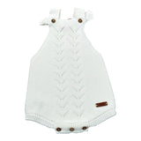 Cnd Pagliaccetto Tinta Unita con Ricami per Neonato 55935010 BIANCO CND 