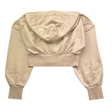 Janice Felpa Tinta Unita con Zip E Cappuccio per Bambina JN616R BEIGE JANICE 