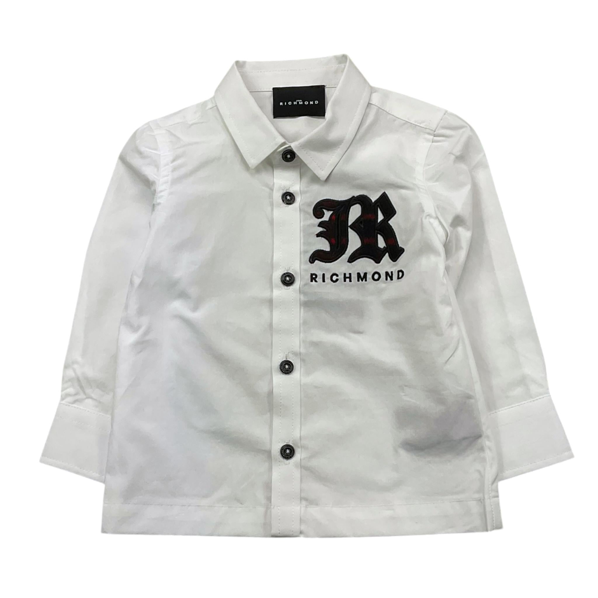 JOHN RICHMOND camicia tinta unita con logo Bianco per Neonato RIA25063CA BIANCO JOHN RICHMOND 