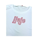 Liu Jo T-Shirt Girocollo Tinta Unita con Brillantini per Bambina GA5019XX BIANCO LIU JO 