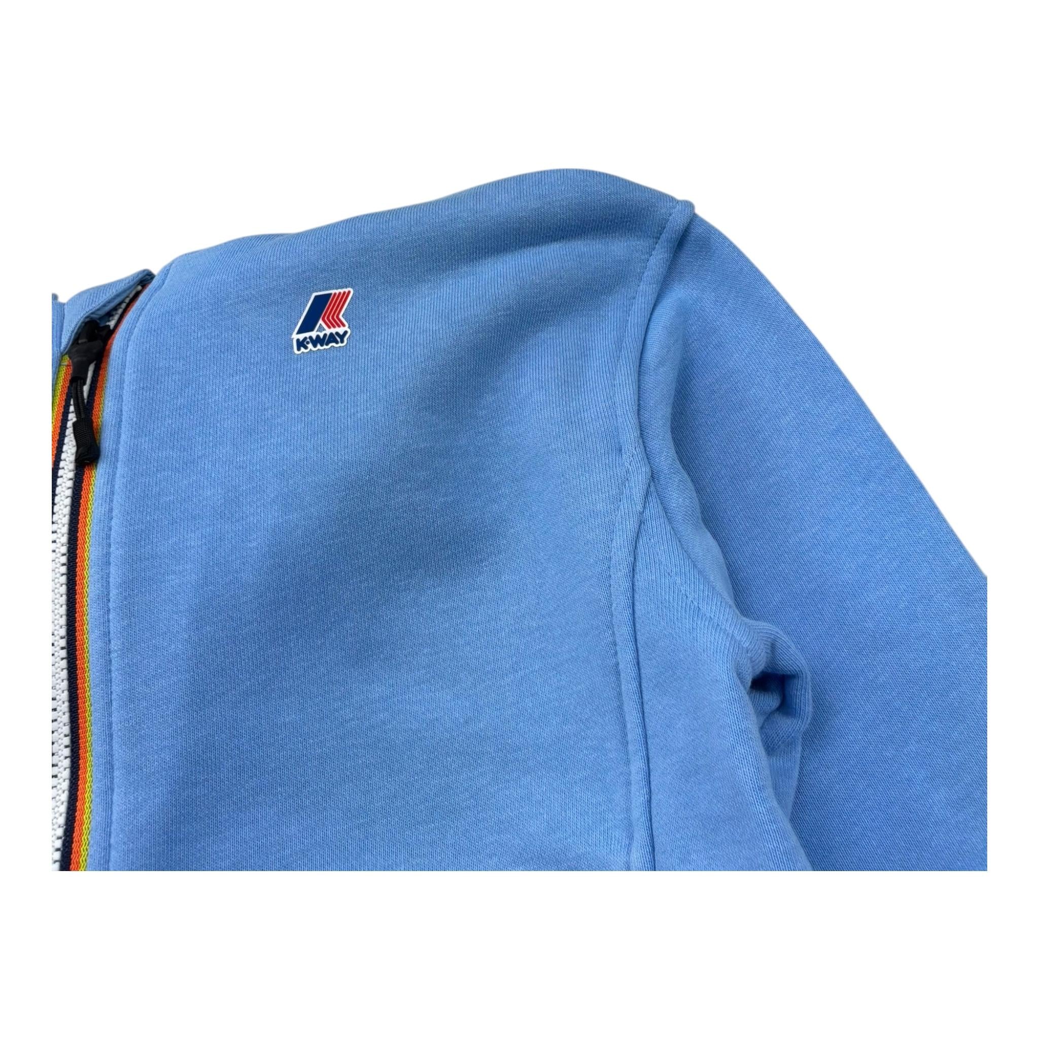 K-Way Felpa Tinta Unita con Cappuccio E Zip per Bambino K2142RW AZZURRO K-WAY 