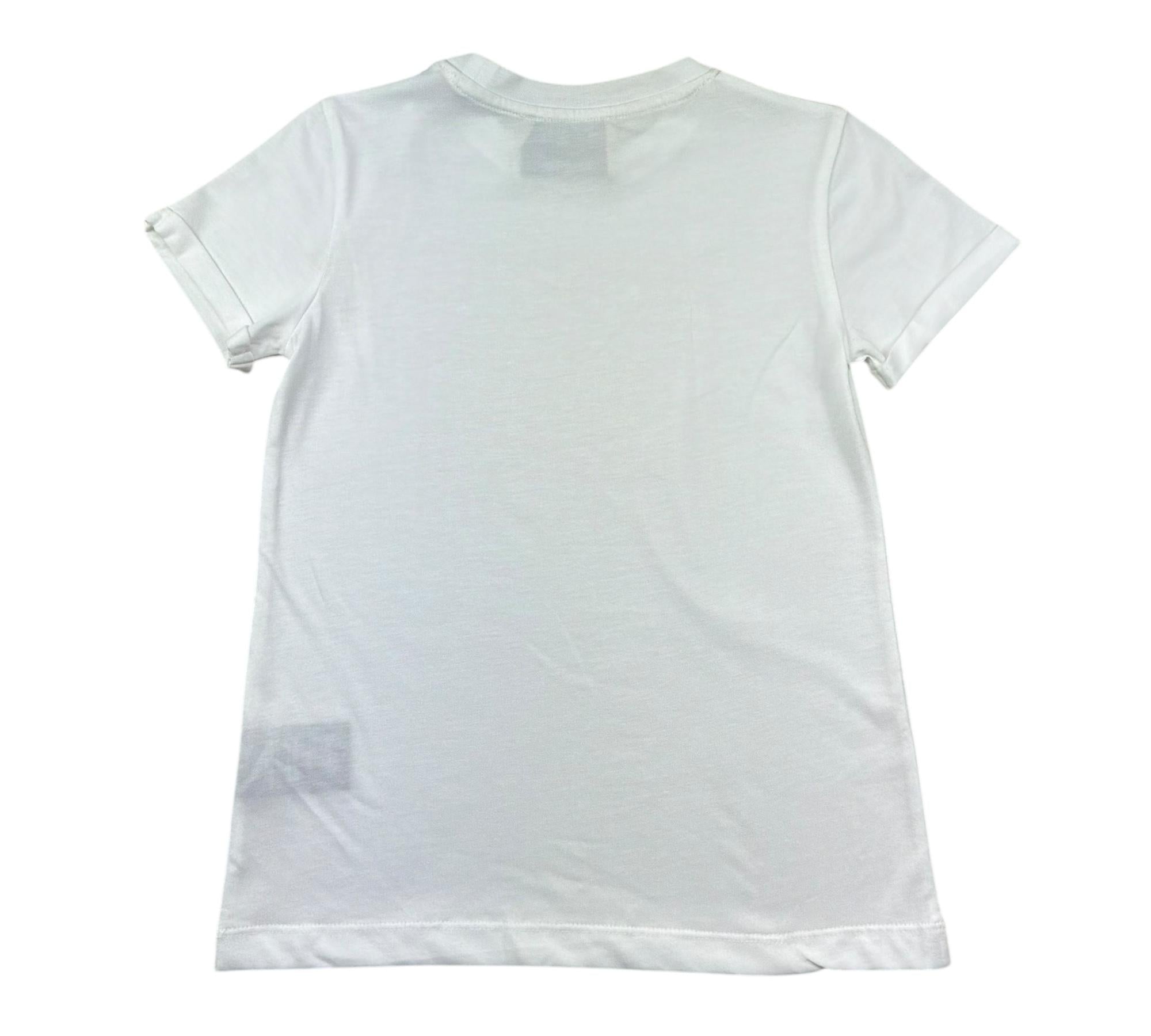 Trussardi T-Shirt Girocollo Tinta Unita con Stampa per Bambina TGP26055TS BIANCO TRUSSARDI 