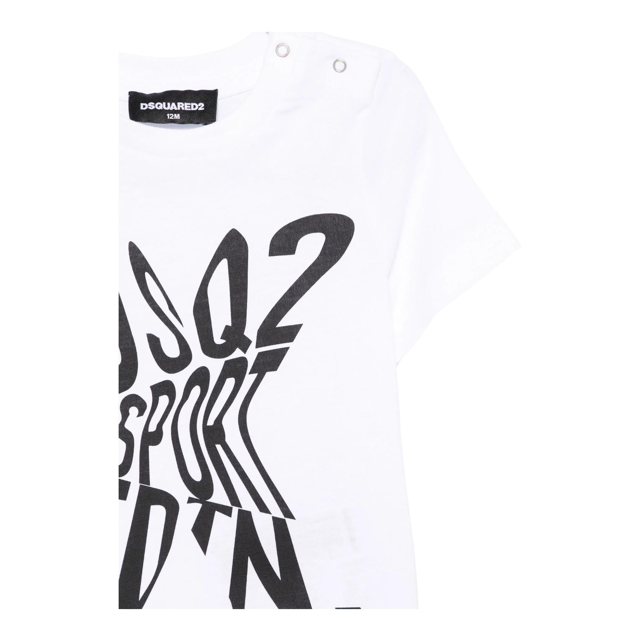 DSQUARED2 t-shirt girocollo stampa fantasia Bianco per Bambino DQ2525X BIANCO DSQUARED2 