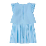 Mayoral Abito Mezza Manica Tinta Unita Plissettato per Neonata 3871N AZZURRO MAYORAL 