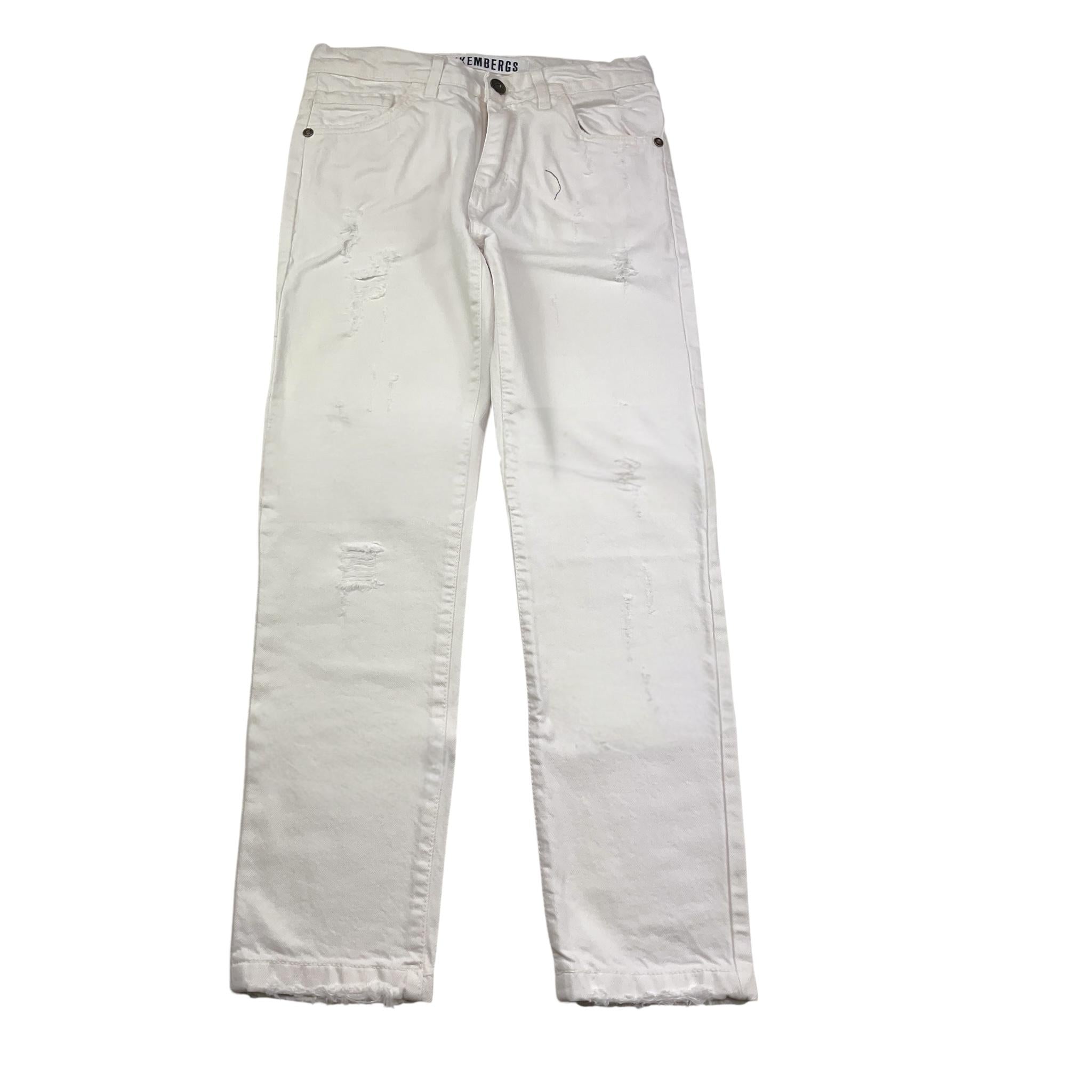 Bikkembergs Pantalone Tinta Unita con Girovita Regolabile per Bambino BK1494 BIANCO BiKKEMBERGS 