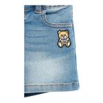 Moschino Bermuda Tinta Unita In Denim per Neonato MUQ01KX AZZURRO MOSCHINO 