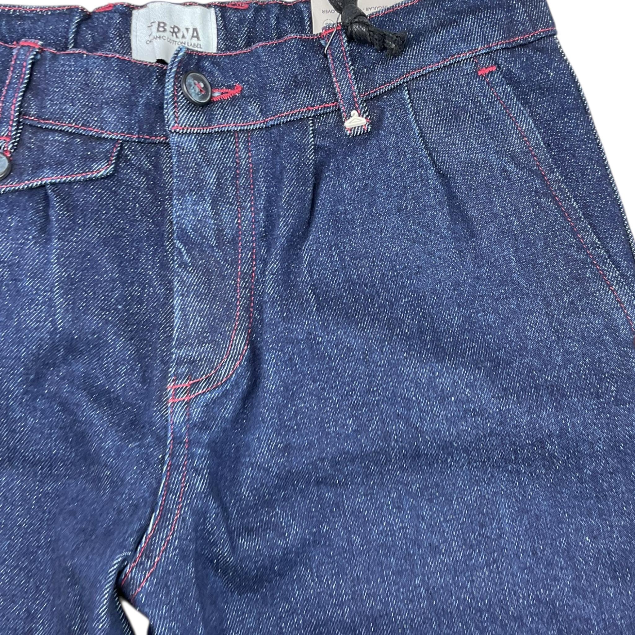BERNA jeans tinta unita con girovita regolabile Blu per Bambino 22564 BLU BERNA 