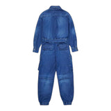 DSQUARED2 tuta intera in denim tinta unita con bottoni Blu per Bambina DQ2553 BLU DSQUARED2 