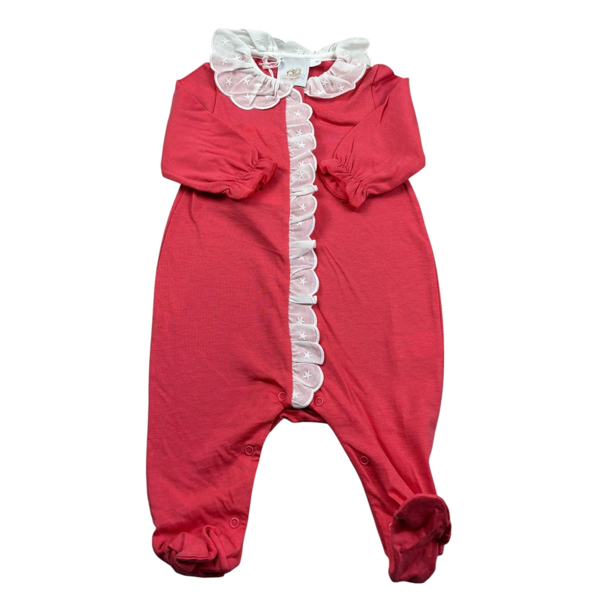 Dolcimonelli Tutina Manica Lunga tinta unita Rosa per Neonata 436504008 ROSA DOLCIMONELLI 