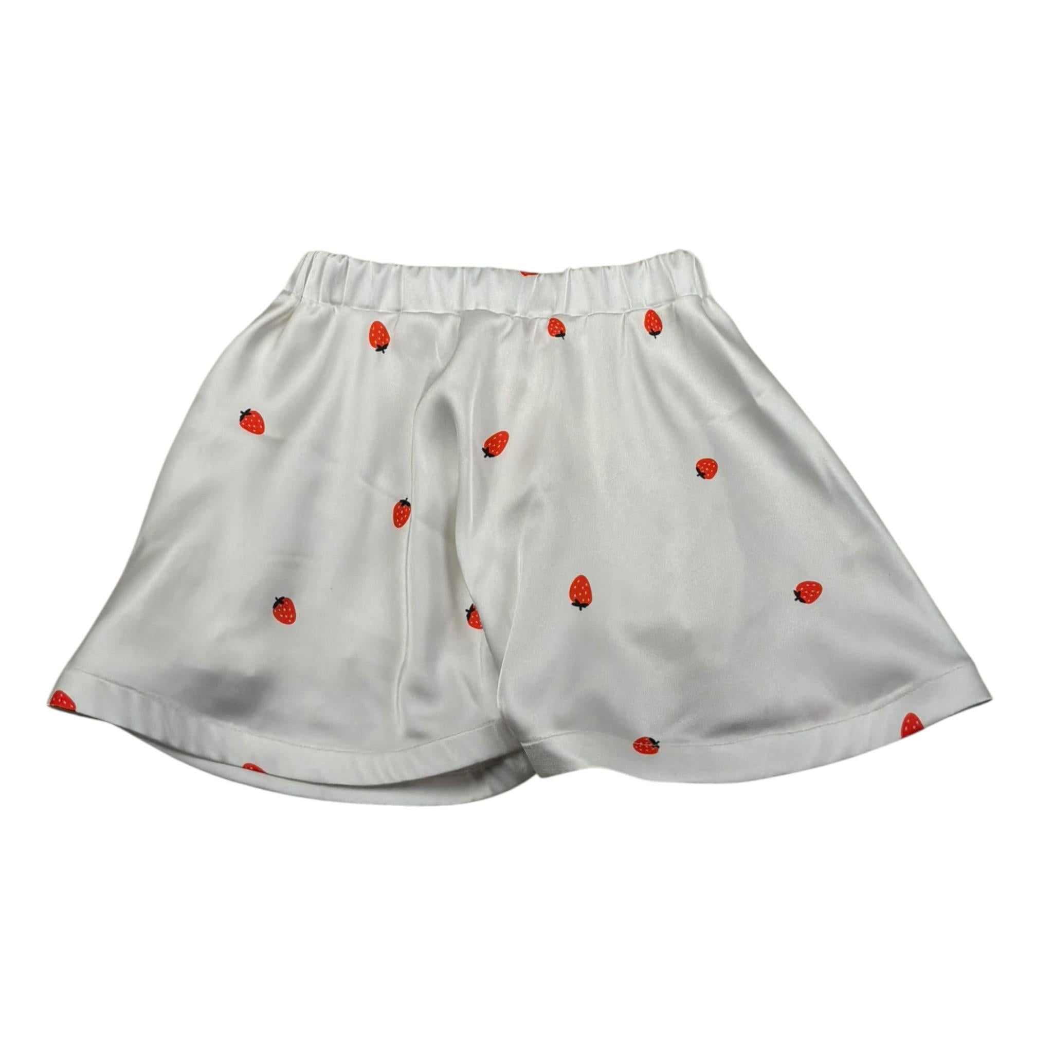 Vicolo Gonna Tinta Unita con Stampa Fragole per Bambina 3146G00354 BIANCO VICOLO 