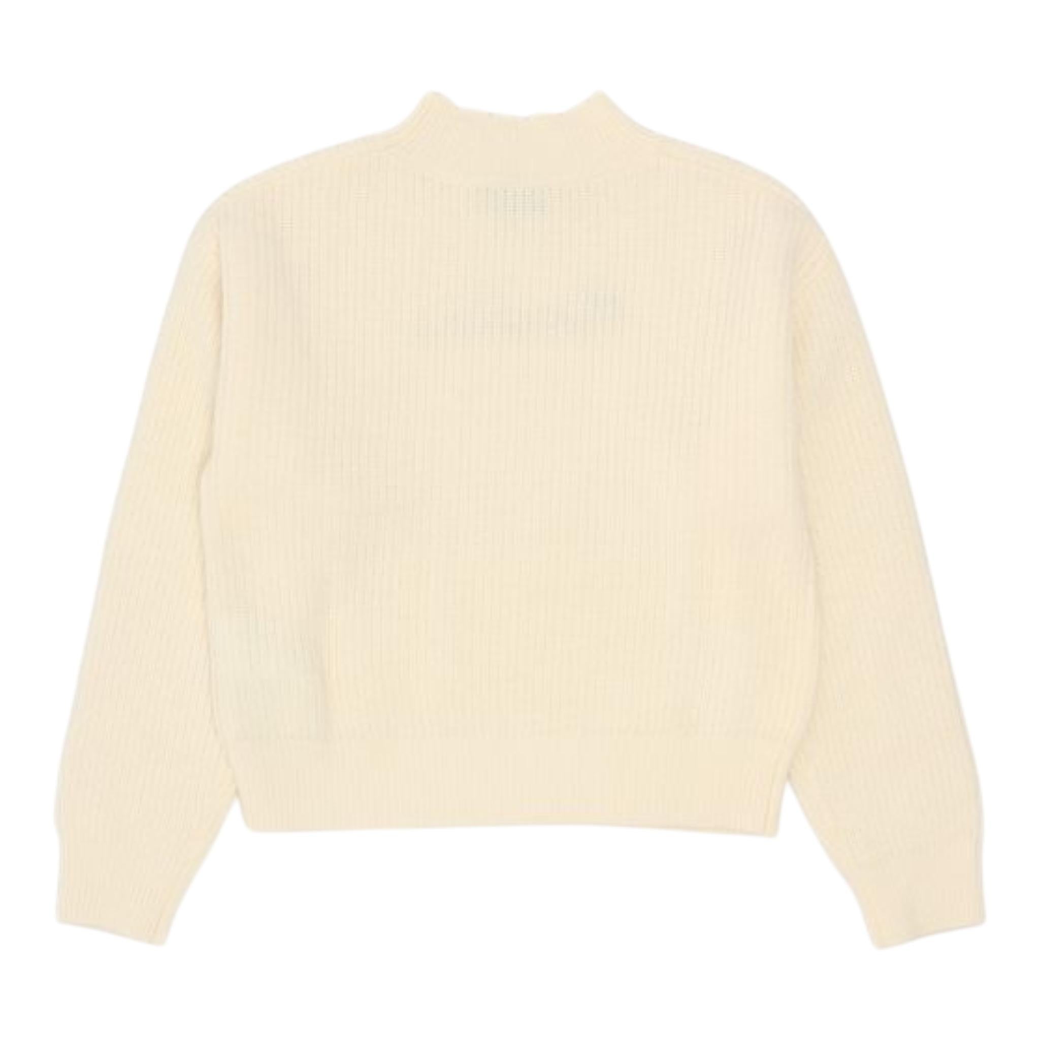 MOSCHINO maglia mezzo collo tinta unita con stampa Panna per Bambina HDW023 PANNA MOSCHINO 