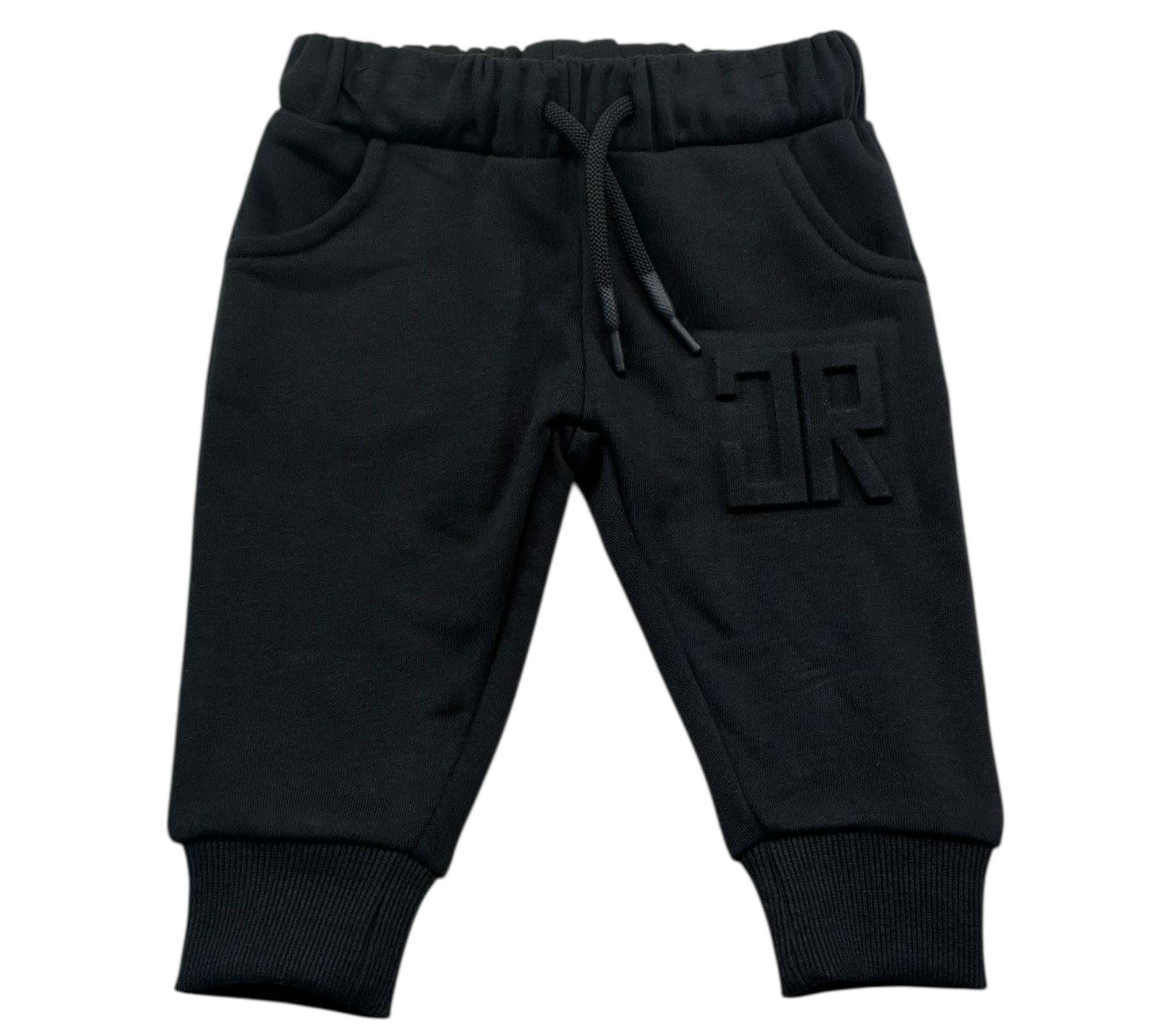 John Richmond Pantalone Tuta Tinta Unita con Logo per Neonato RIP26033PA NERO JOHN RICHMOND 