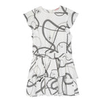 Liu Jo Abito Mezza Manica Tinta Unita con Stampe per Bambina GA3163 BIANCO LIU JO 