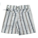 Ambaraba Bermuda Tinta Unita Fantasia A Righe per Neonato FM35158 BIANCO AMBARABA 