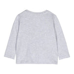 STELLA McCARTNEY shirt girocollo tinta unita con stampa in contrast Grigio per Neonato TV8580 GRIGIO STELLA McCARTNEY 