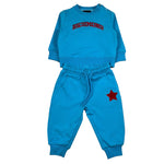 John Richmond Completo 2 Pezzi Felpa-Pantalone Tinta Unita per Neonato RIP26136CF AZZURRO JOHN RICHMOND 