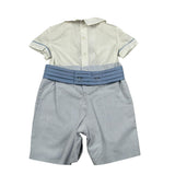 Baby A. Pagliaccetto Mezza Manica Bicolore per Neonato A2110 BIANCO/AZZURRO BABY A. 