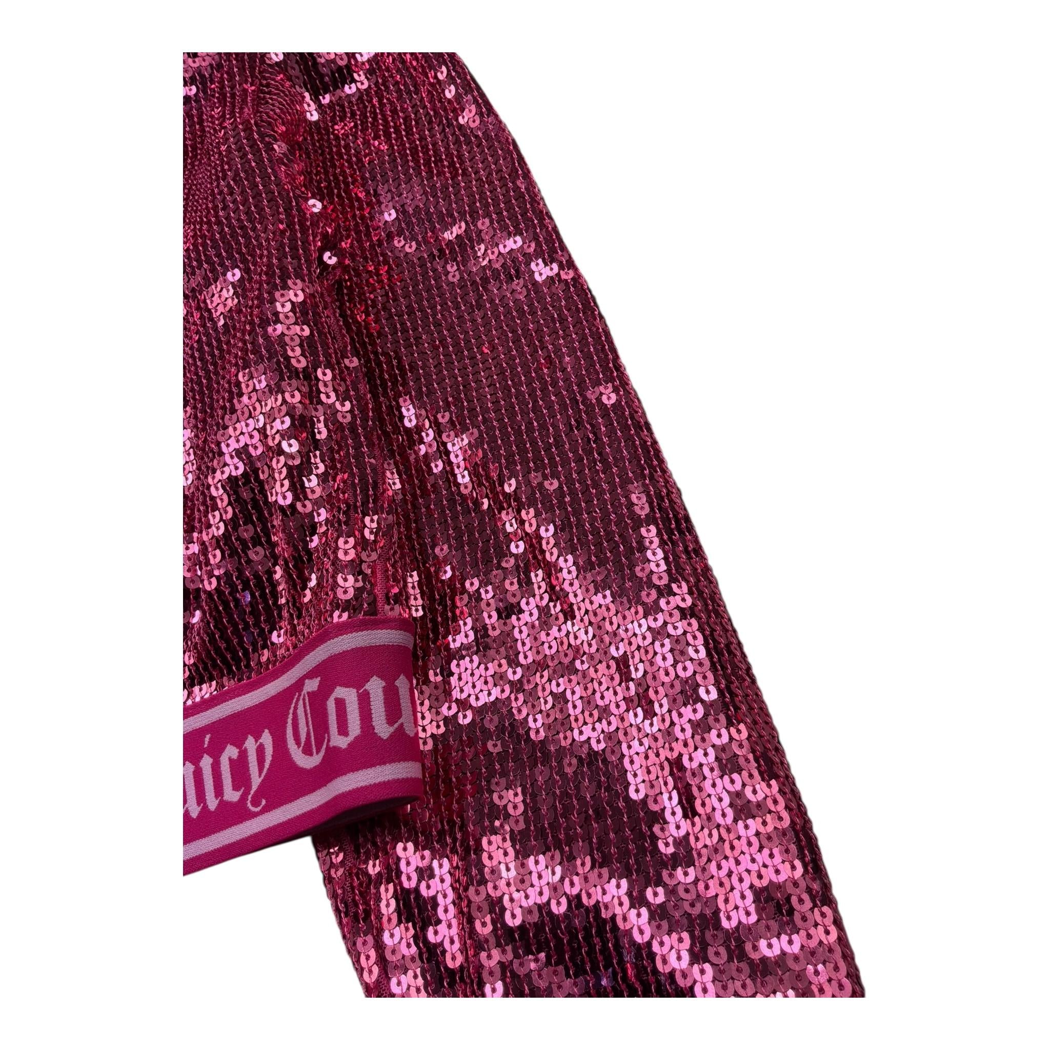 Juicy Couture Felpa Tinta Unita con Paillettes per Bambina JBX6703 FUXIA JUICY COUTURE 
