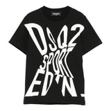 DSQUARED2 t-shirt girocollo stampa fantasia Nero per Bambino DQ2525 NERO DSQUARED2 