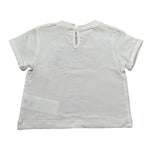 M+E' T-Shirt Girocollo tinta unita con Brillantini Panna per Bambina UE1817 PANNA M+E' 