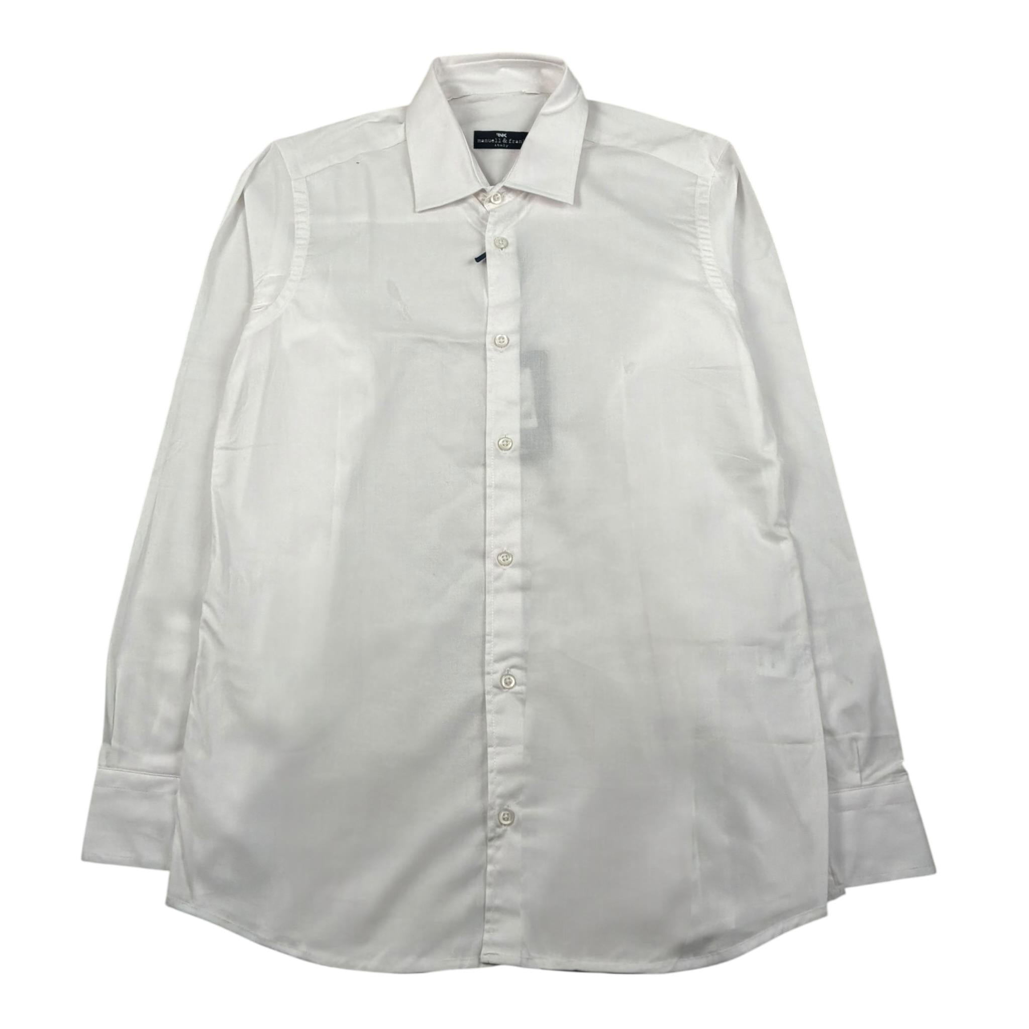 Manuel & Frank Camicia Manica Lunga Tinta Unita per Bambino MF3350R BIANCO MANUEL & FRANK 