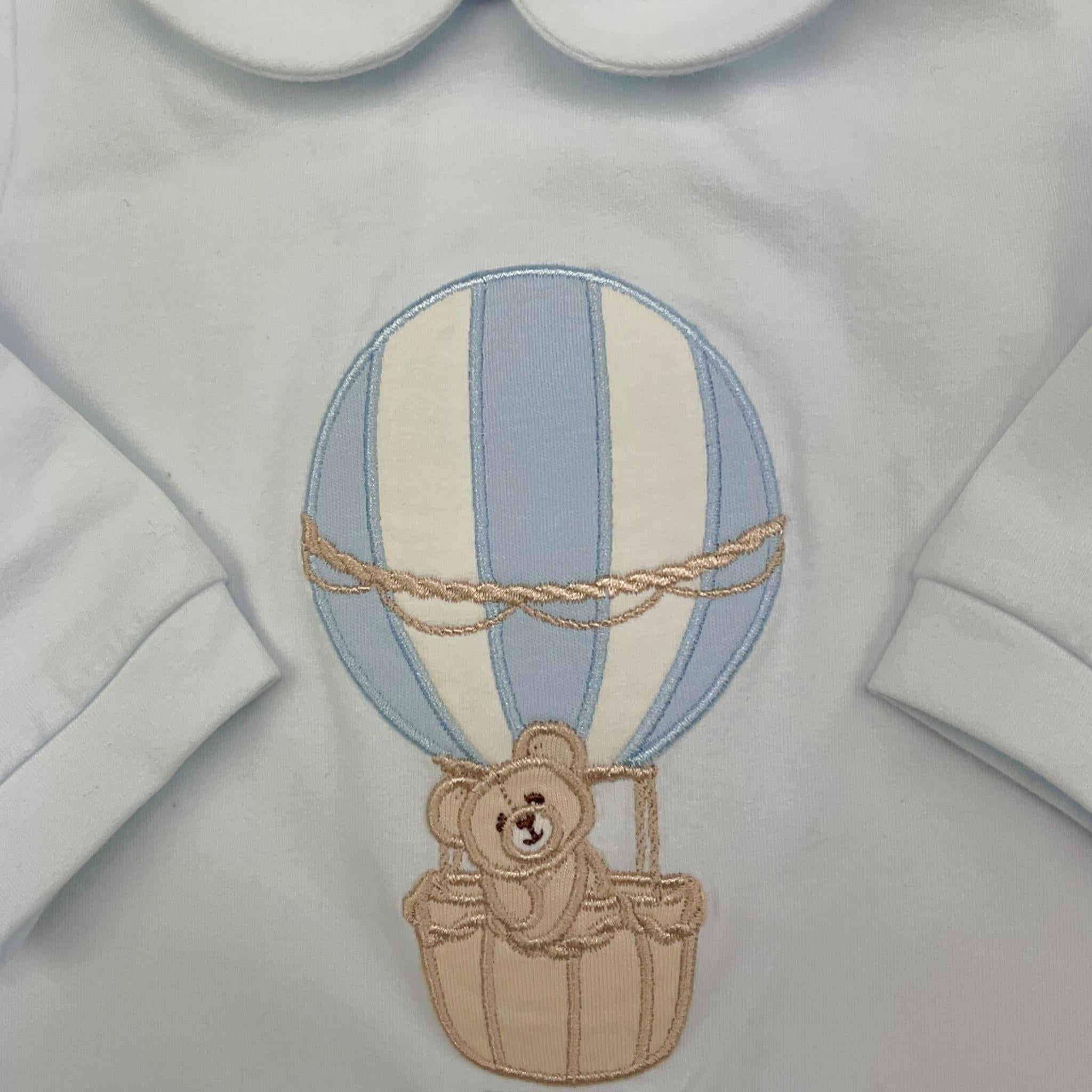 NANAN tutina tinta unita con stampa Azzurro per Neonato I2400106A AZZURRO NANAN 