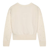 Michael Kors Cardigan tinta unita con Applicazioni Panna per Bambina R30280X PANNA MICHAEL KORS 